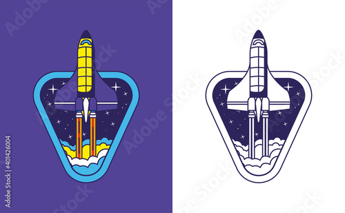 emblem of a two spaceship