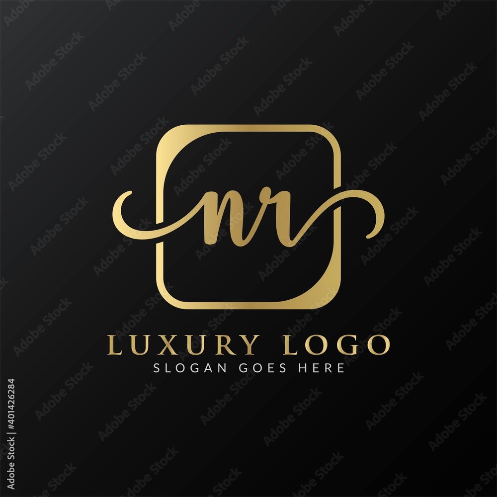 Initial Letter NR Logo Design Vector Template. NR Letter Logo Design Initial Letter NR Logo Design Vector Template. NR Letter Logo Design