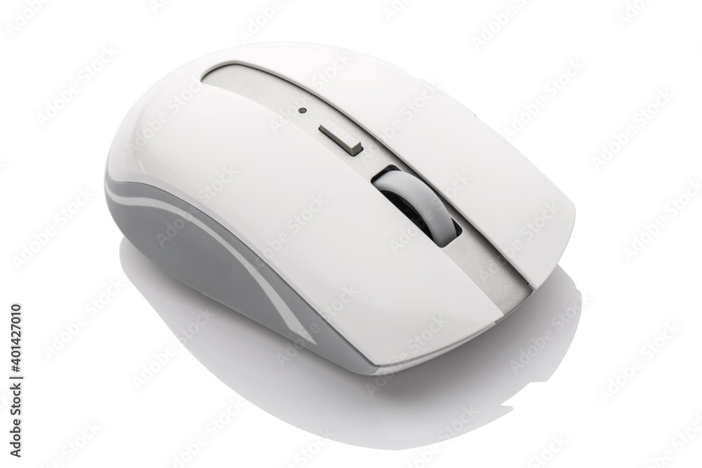 Wireless modern computer mouse on white background Wireless modern computer mouse on white background