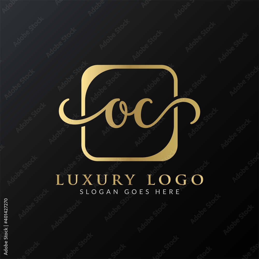 Initial Simple Letter OC Logo Design Vector Template. Abstract Luxury OC Letter Logo Design Initial Simple Letter OC Logo Design Vector Template. Abstract Luxury OC Letter Logo Design