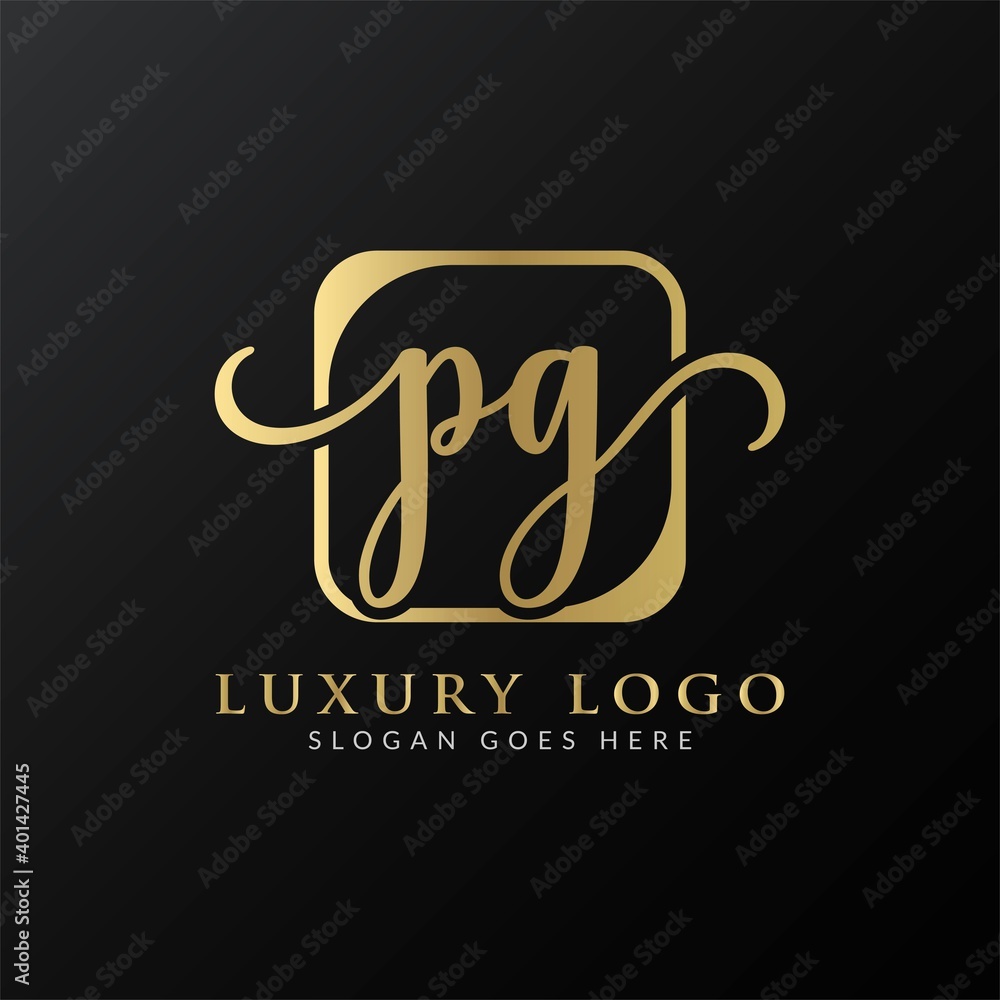 Initial PG Letter Logo Design Modern Typography Vector Template. Creative Luxury PG Logo Vector.