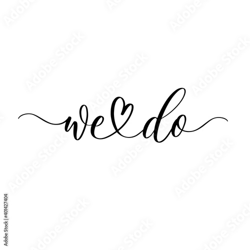 We do - handwritten wedding calligraphy inscription