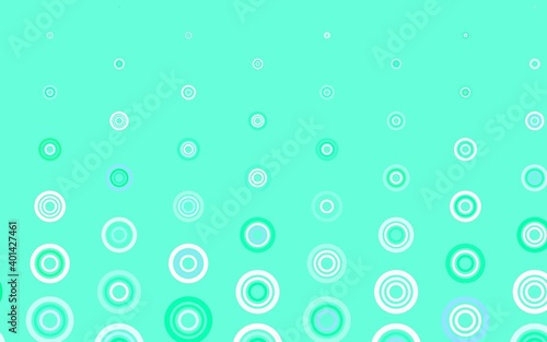 Light Blue, Green vector pattern with spheres.