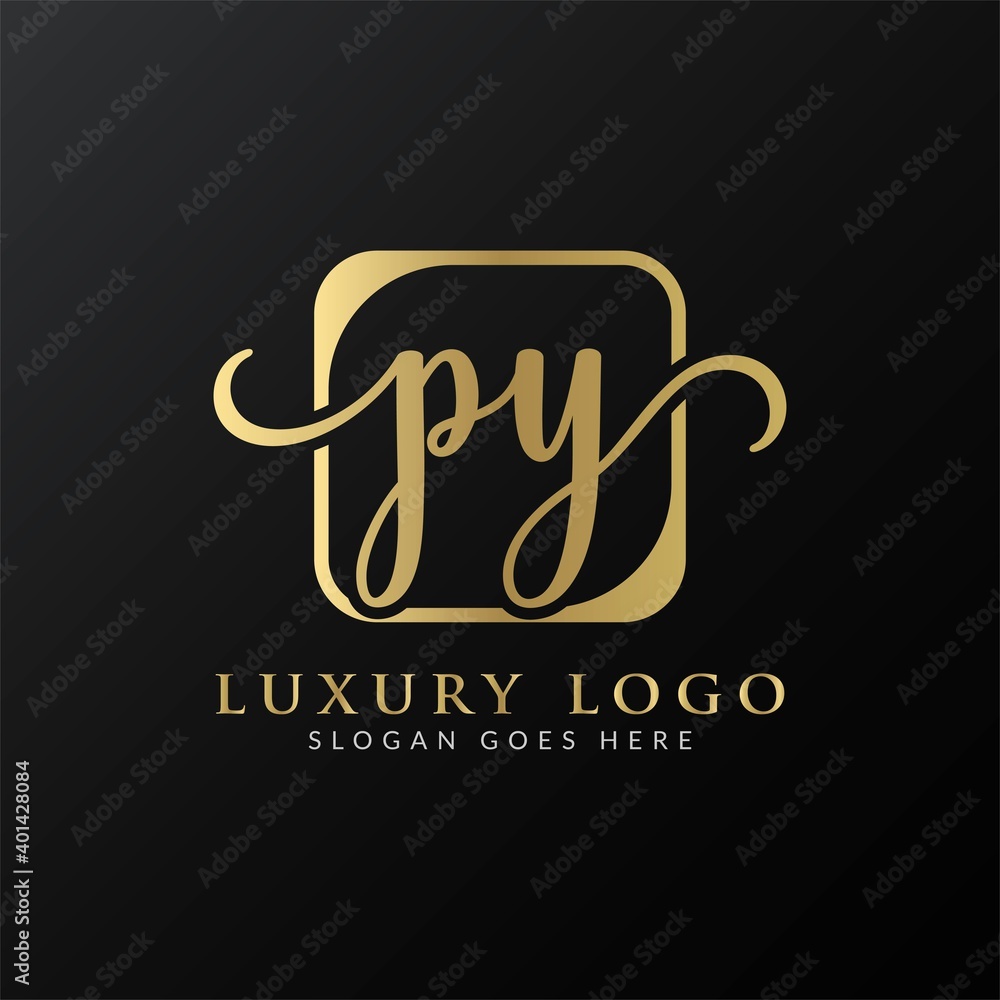 Initial PY Letter Logo Design Modern Typography Vector Template. Creative Luxury PY Logo Vector.