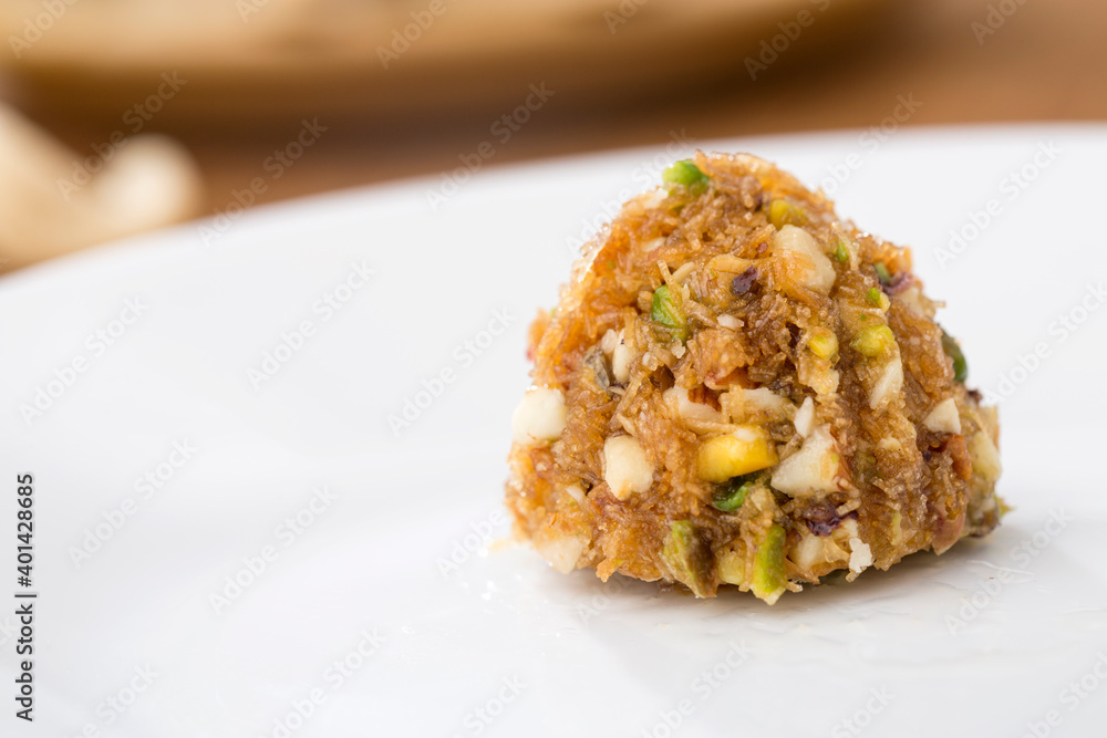 Oriental sweets on a white background Oriental sweets on a white background
