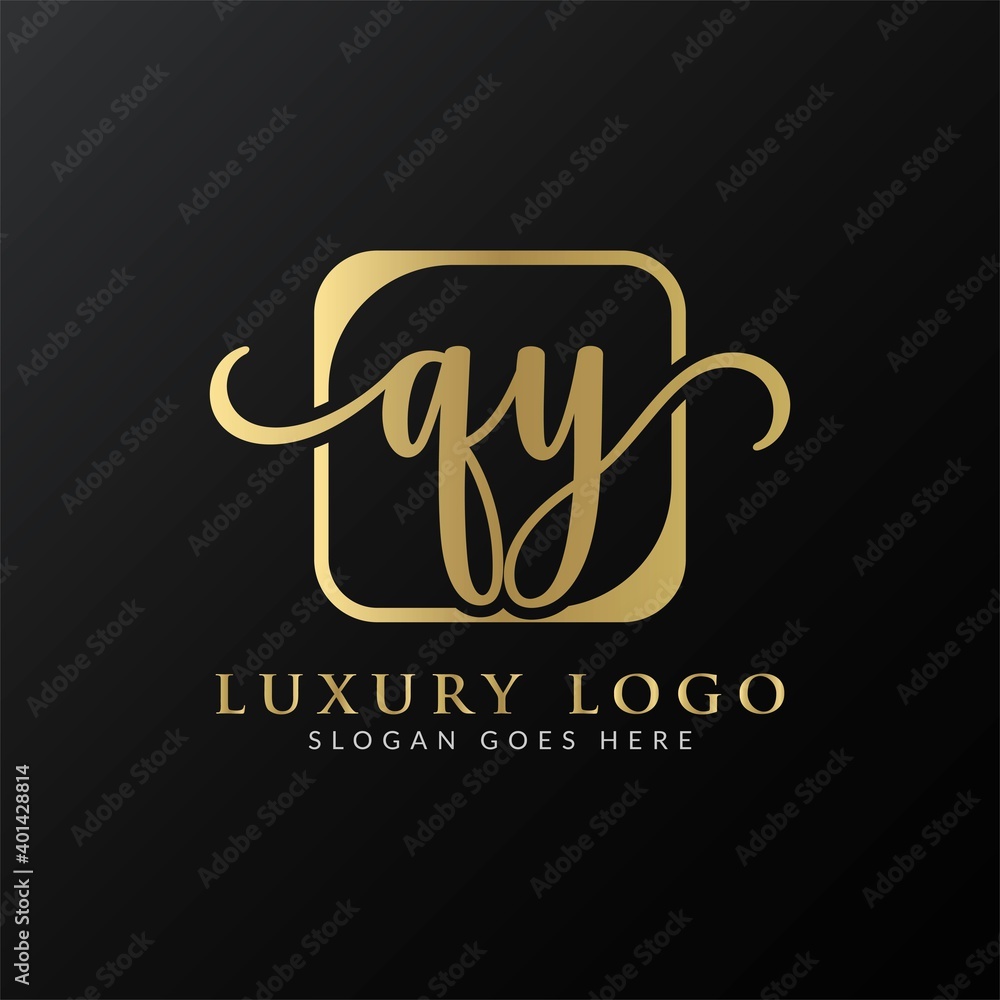 Initial Letter QY Logo Design Vector Template. Modern Luxury QY Letter Logo Design Initial Letter QY Logo Design Vector Template. Modern Luxury QY Letter Logo Design