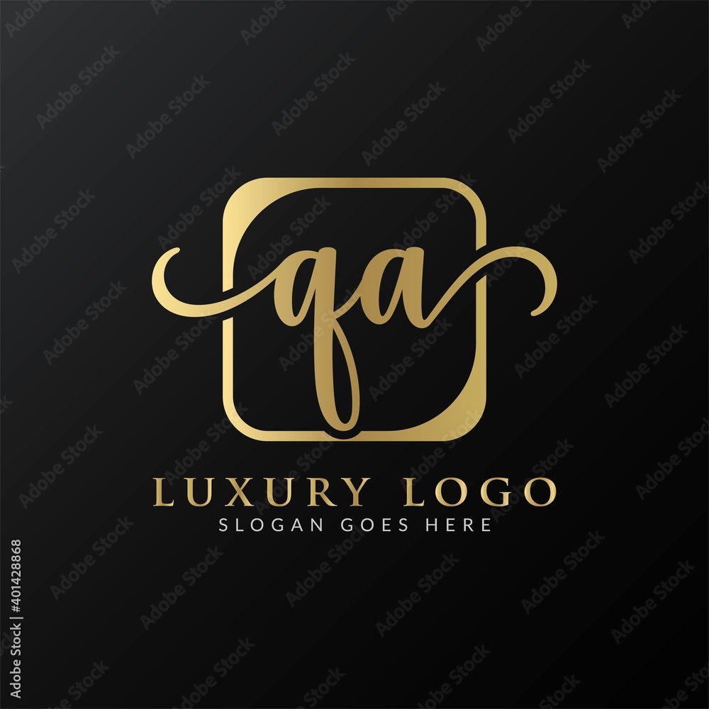 Initial Letter QA Logo Design Vector Template. Modern Luxury QA Letter Logo Design Initial Letter QA Logo Design Vector Template. Modern Luxury QA Letter Logo Design