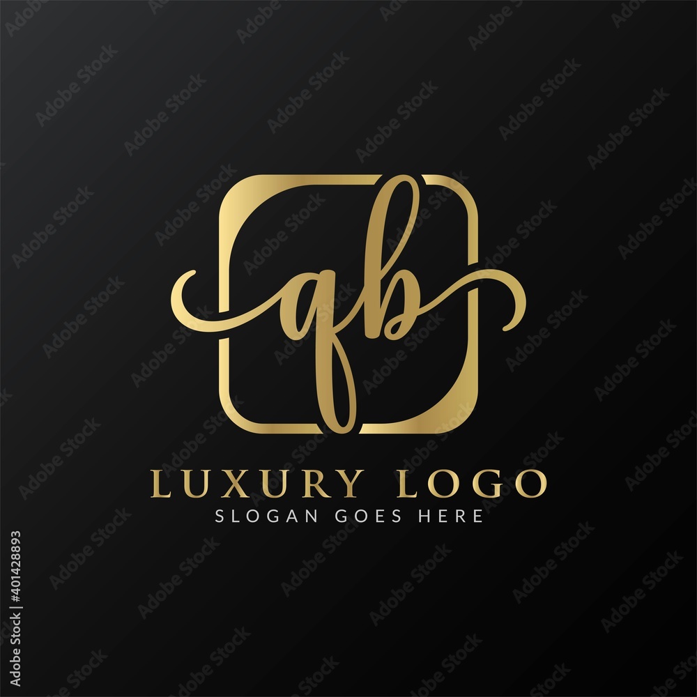 Initial Letter QB Logo Design Vector Template. Modern Luxury QB Letter Logo Design Initial Letter QB Logo Design Vector Template. Modern Luxury QB Letter Logo Design