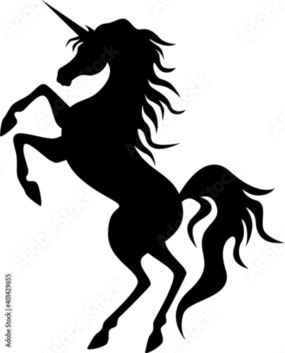 Fototapeta Naklejka Na Ścianę i Meble -  Black horse silhouette isolated icon. Vector illustration.