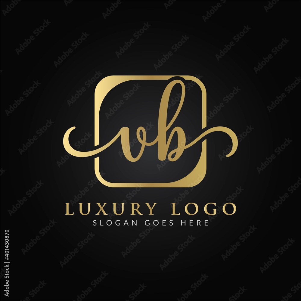 Initial VB Letter Logo Modern Typography Vector Template. Creative Luxury Letter VB Logo Vector. Initial VB Letter Logo Modern Typography Vector Template. Creative Luxury Letter VB Logo Vector.