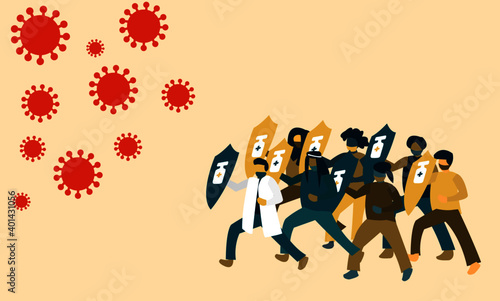 People from all over the world from different ethnicity and back ground are fighting against COVID-19 or coronavirus with the help of vaccine 