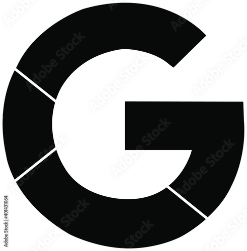 Black and White Google Icon Vector