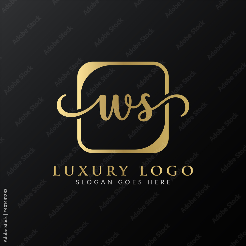 Creative letter WS Logo Design Vector Template. Initial Luxury Letter WS Logo Design Creative letter WS Logo Design Vector Template. Initial Luxury Letter WS Logo Design