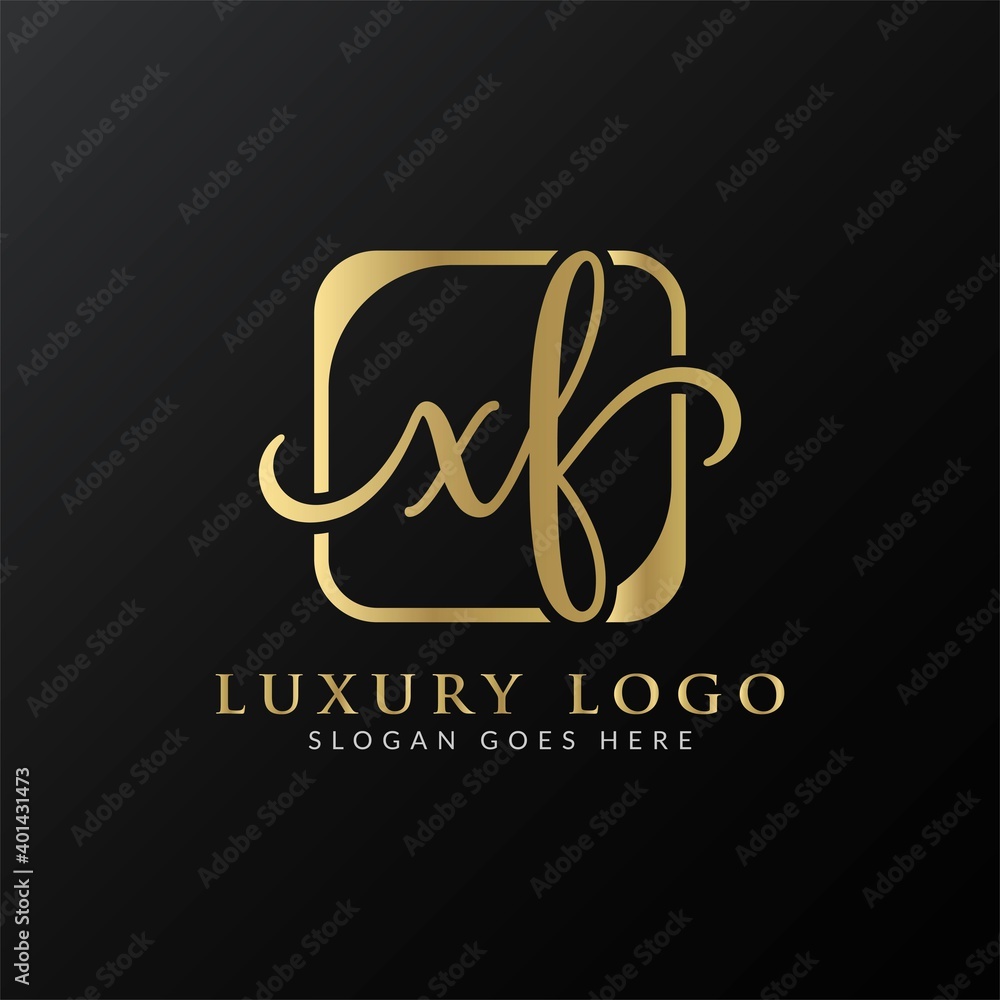 Creative letter XF Logo Design Vector Template. Initial Luxury Letter XF Logo Design Creative letter XF Logo Design Vector Template. Initial Luxury Letter XF Logo Design