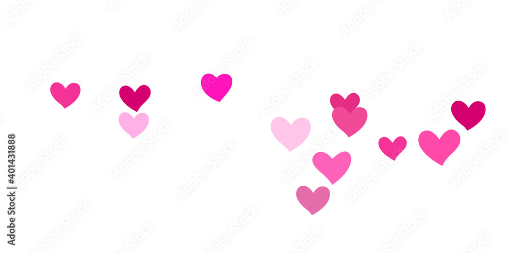 Heart confetti falling beautifully chaotically. Heart confetti falling beautifully chaotically.