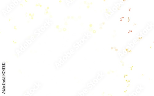 Light Red  Yellow vector backdrop with dots.