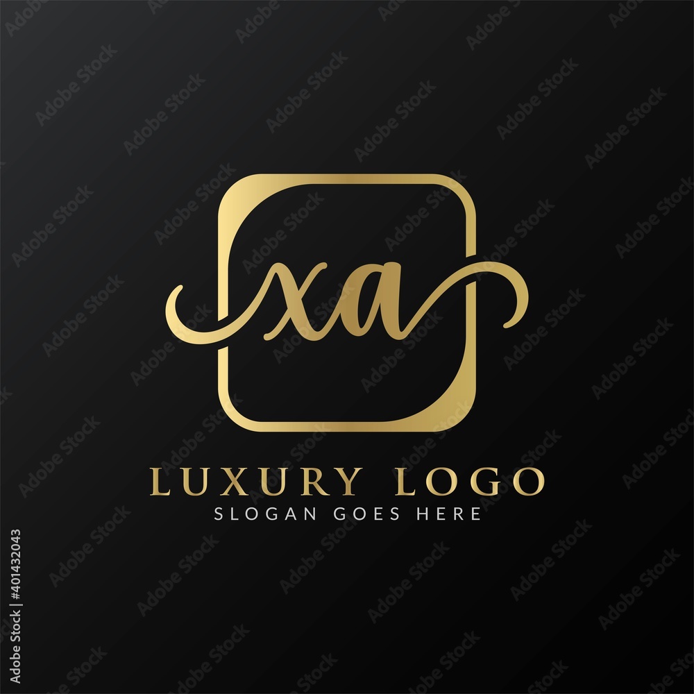Creative letter XA Logo Design Vector Template. Initial Luxury Letter XA Logo Design Creative letter XA Logo Design Vector Template. Initial Luxury Letter XA Logo Design