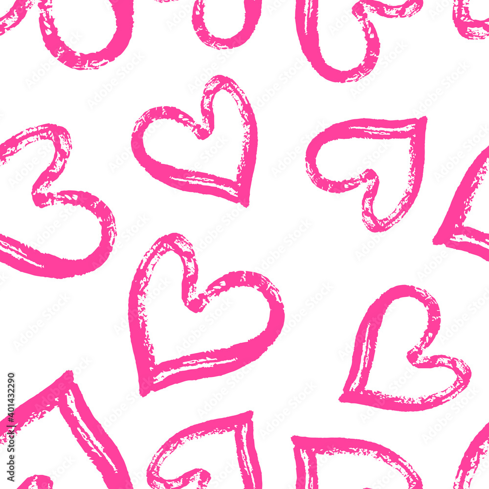 Textured abstract heart seamless pattern. Romantic girlish design for wrapping paper, textile design, backgrounds and backdrops. Textured abstract heart seamless pattern. Romantic girlish design for wrapping paper, textile design, backgrounds and backdrops.