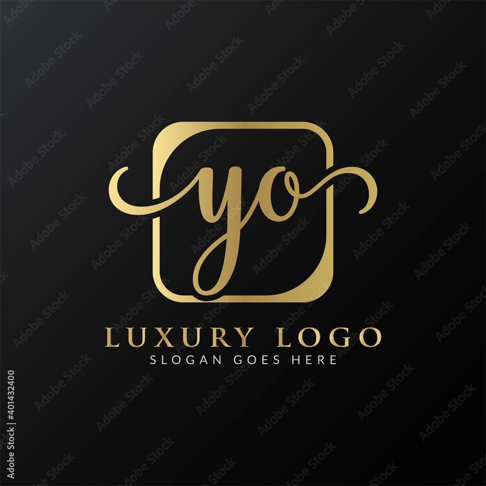 YO Logo Design Vector Template. Initial Luxury Letter YO Vector Illustration YO Logo Design Vector Template. Initial Luxury Letter YO Vector Illustration