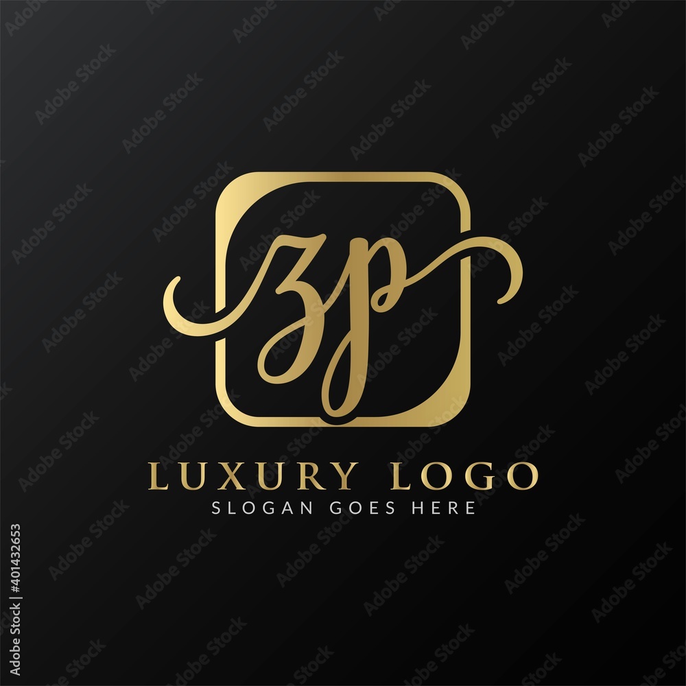 ZP Logo Design Vector Template. Initial Luxury Letter ZP Vector Illustration ZP Logo Design Vector Template. Initial Luxury Letter ZP Vector Illustration
