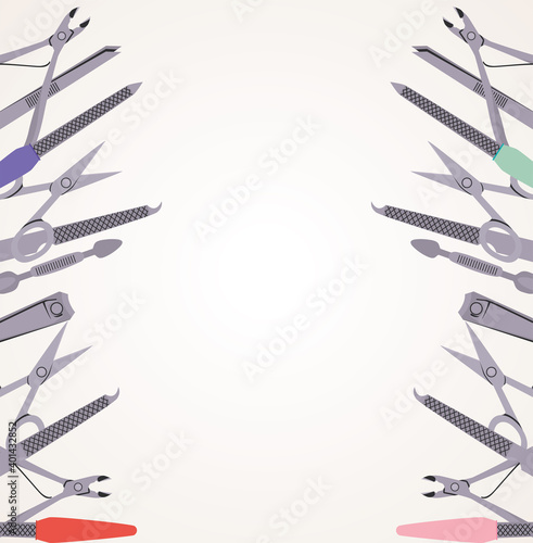 set of manicure tools icons