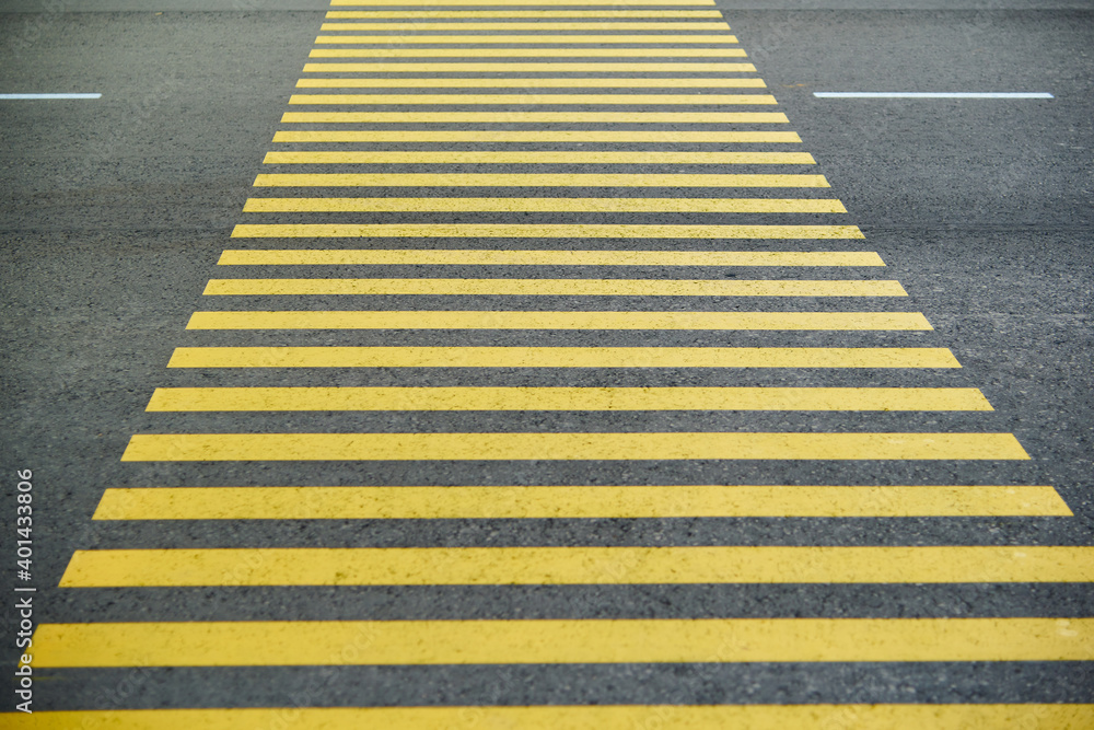 Crosswalk on the road Crosswalk on the road