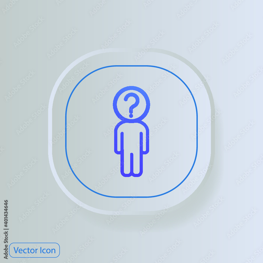 Problem Icon on Square grey Internet Button Original Illustration Problem Icon on Square grey Internet Button Original Illustration