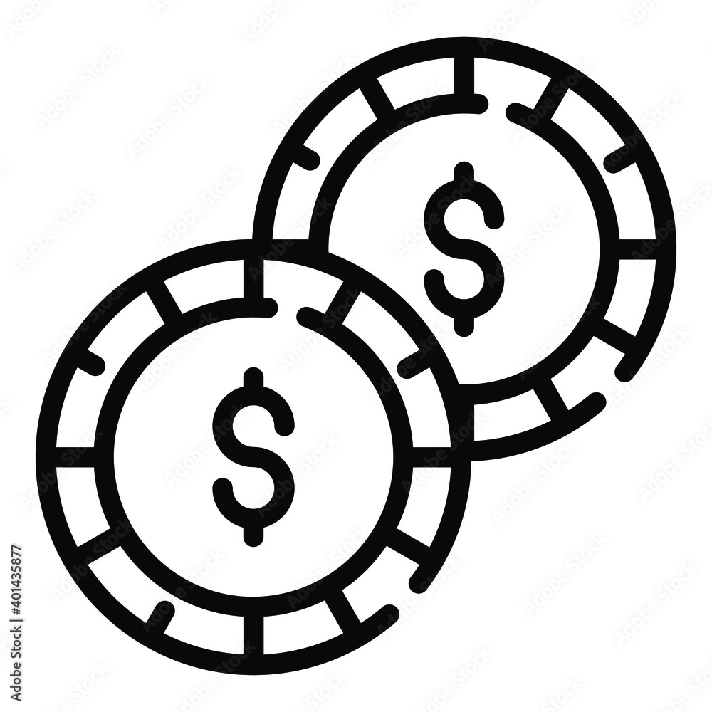 dollar line concept icon