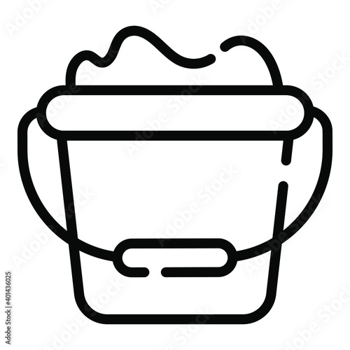  sand bucke line concept icon