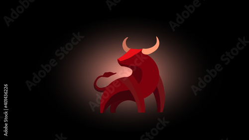 illustration of a bull