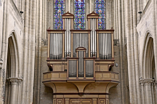 Mantes la Jolie, France - june 13 2018 : collegiate church photo