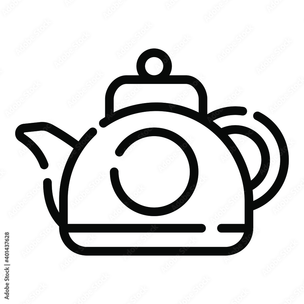 Obraz premium teapot line concept icon