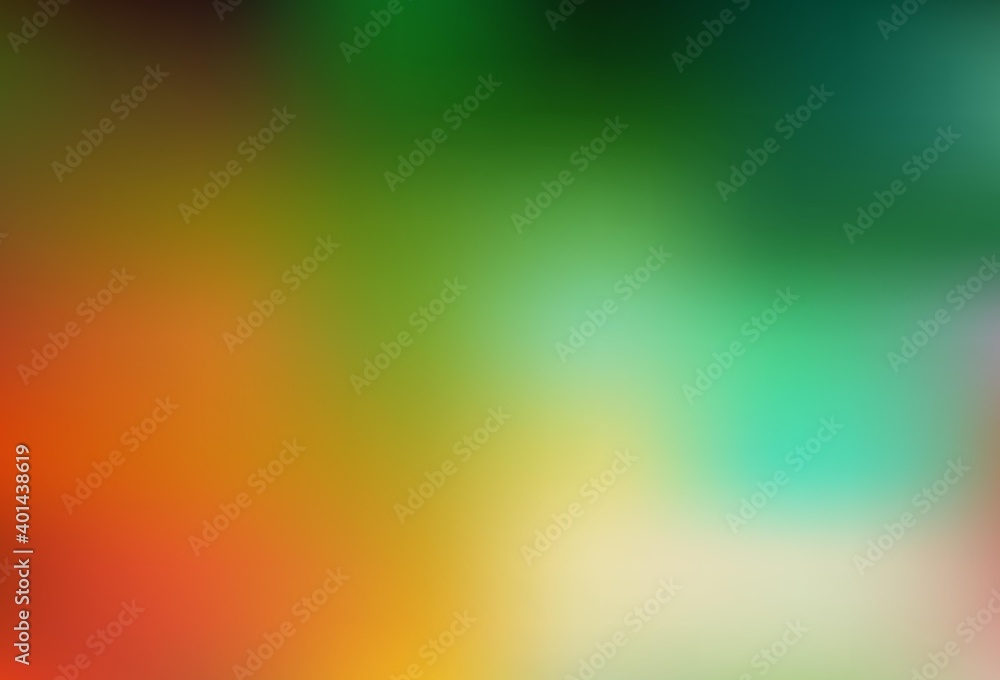 Light Green, Red vector colorful blur background.