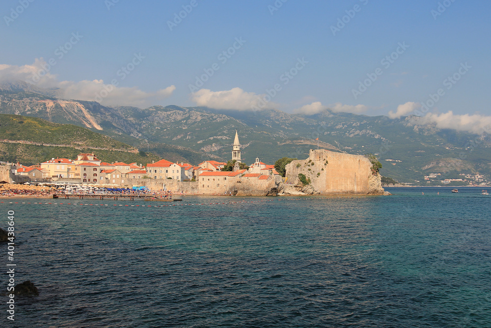 old town in Budva on the shores of the Adriatic Sea,