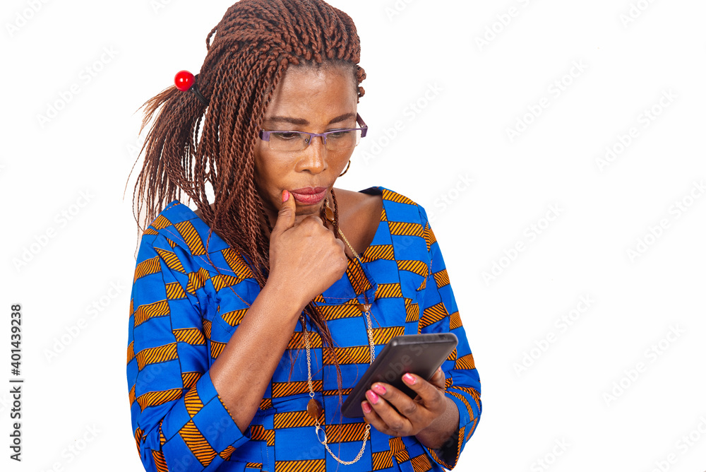 adult businesswoman using a mobile phone