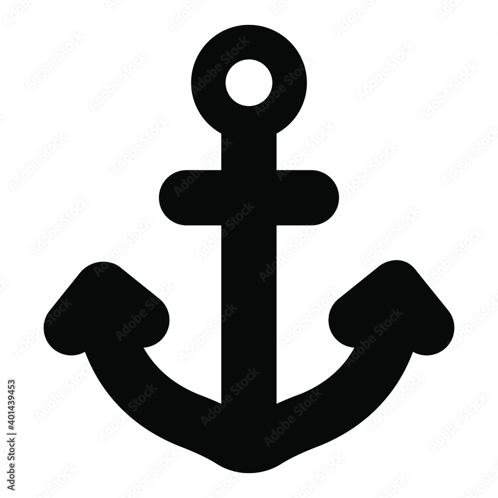 anchor glyph concept icon