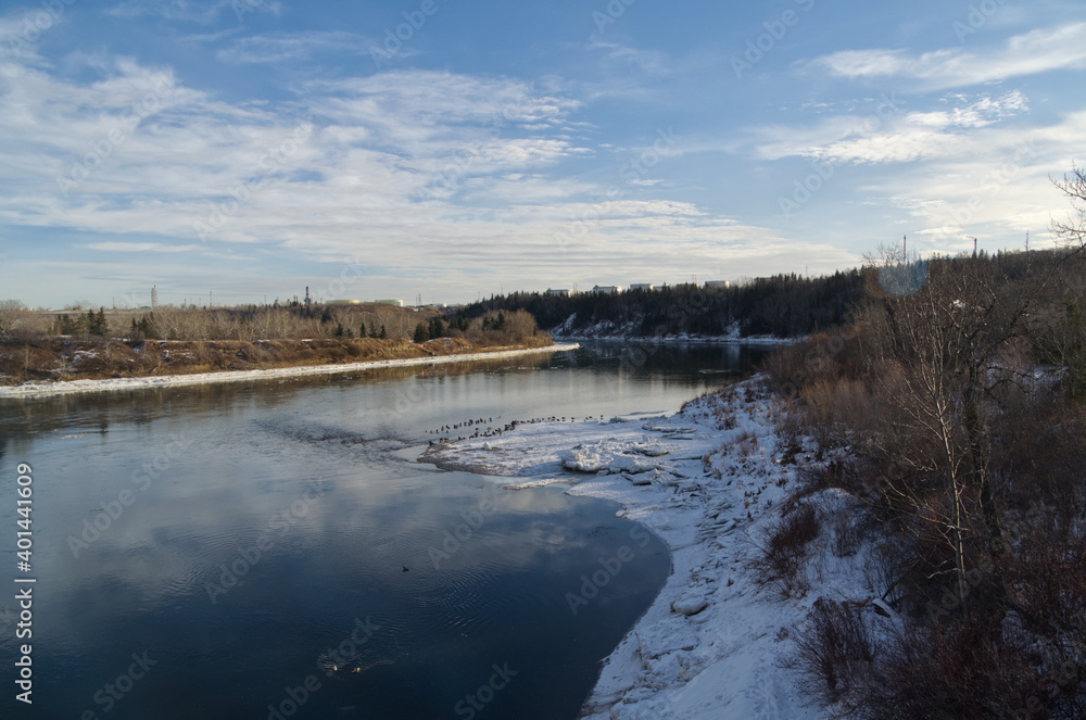 The North Saskatchewan River in Winter The North Saskatchewan River in Winter