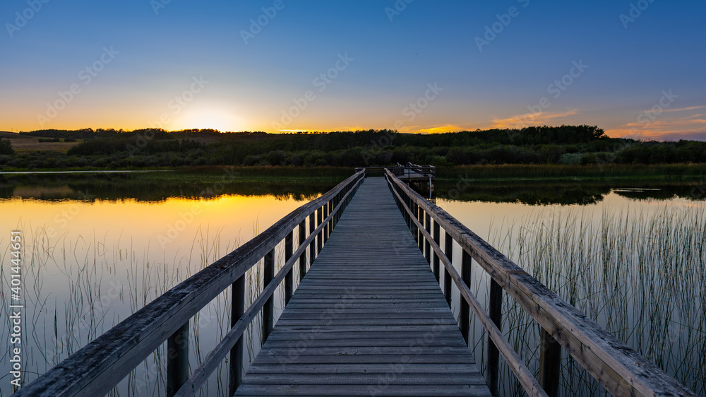 Prairie Lake at Sunset