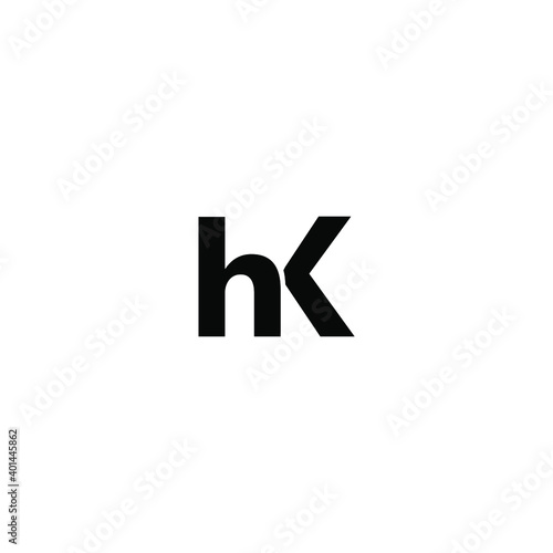 hk letter vector logo design