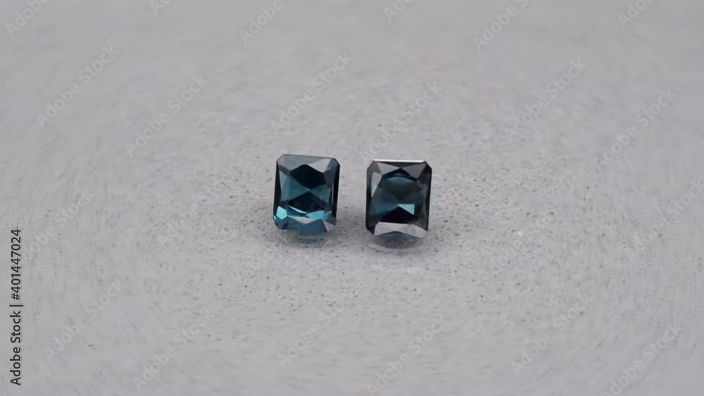 natural pair blue tourmaline indicolite on the background natural pair blue tourmaline indicolite on the background