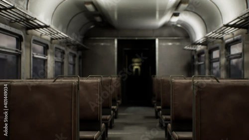 interior of old soviet electric train