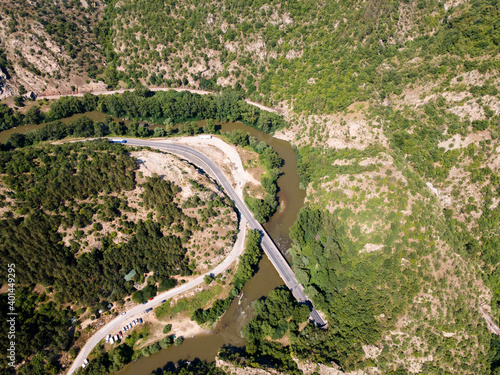 Aerial view of Kresna Gorge, Bulgaria photo