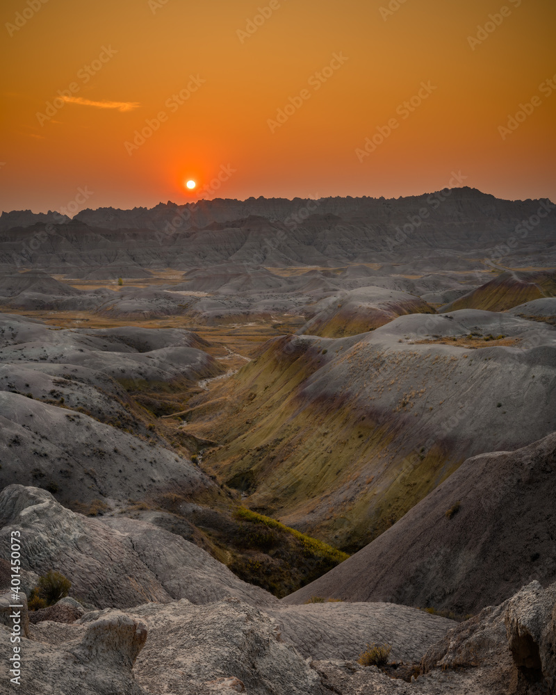 Early morning in the Badlands