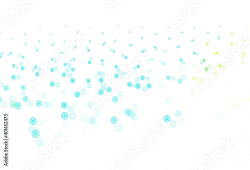 Light Blue, Green vector texture with disks. © smaria2015