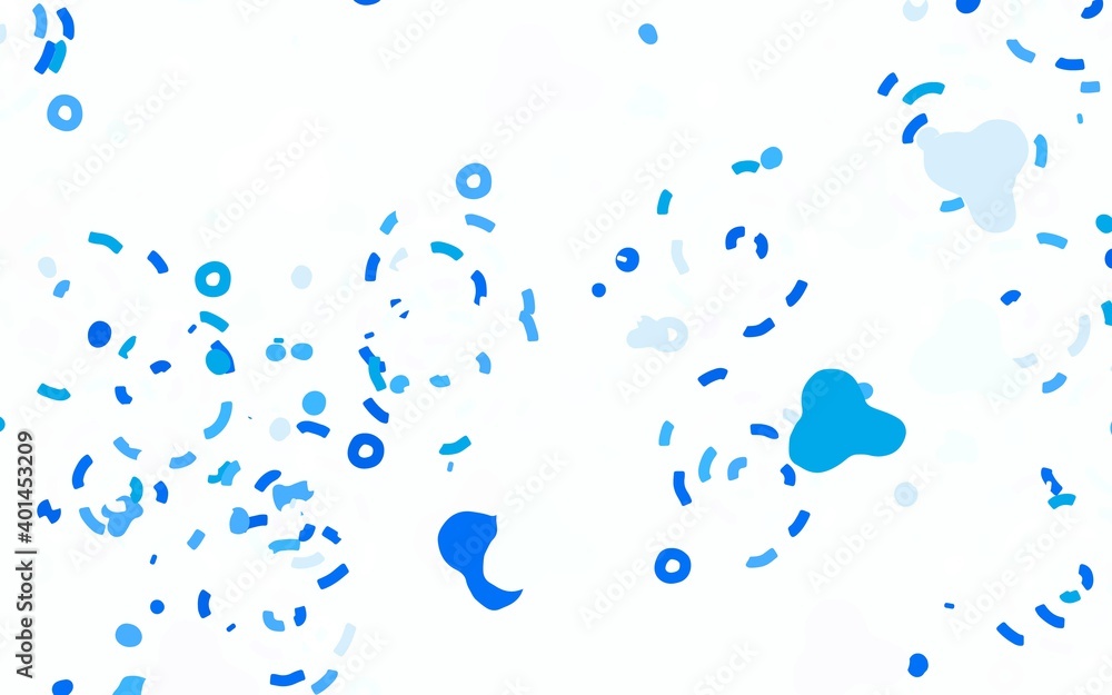 Light Blue, Yellow vector texture with abstract forms. Light Blue, Yellow vector texture with abstract forms.