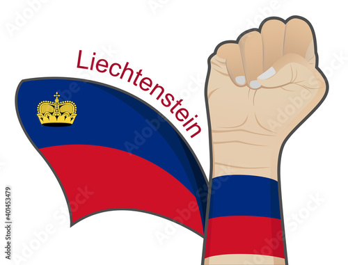 The spirit of struggle to defend the country by raising the liechtenstein national flag