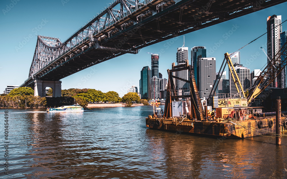 under the story bridge in Brisbane