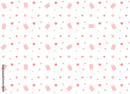 Pink pattern Valentine's Day, art, cute cards, lovely hearts and gifts, concept of love, decoration, romantic, isolated, nice design, beautiful ornaments, vector illustration