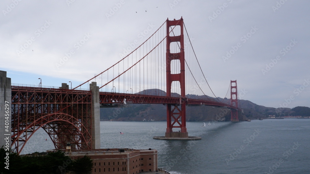Naklejka premium Golden State Bridge landscape view