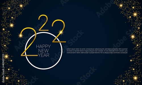 2022 Happy New Year Vector Background. Greeting Card, Banner, Poster.